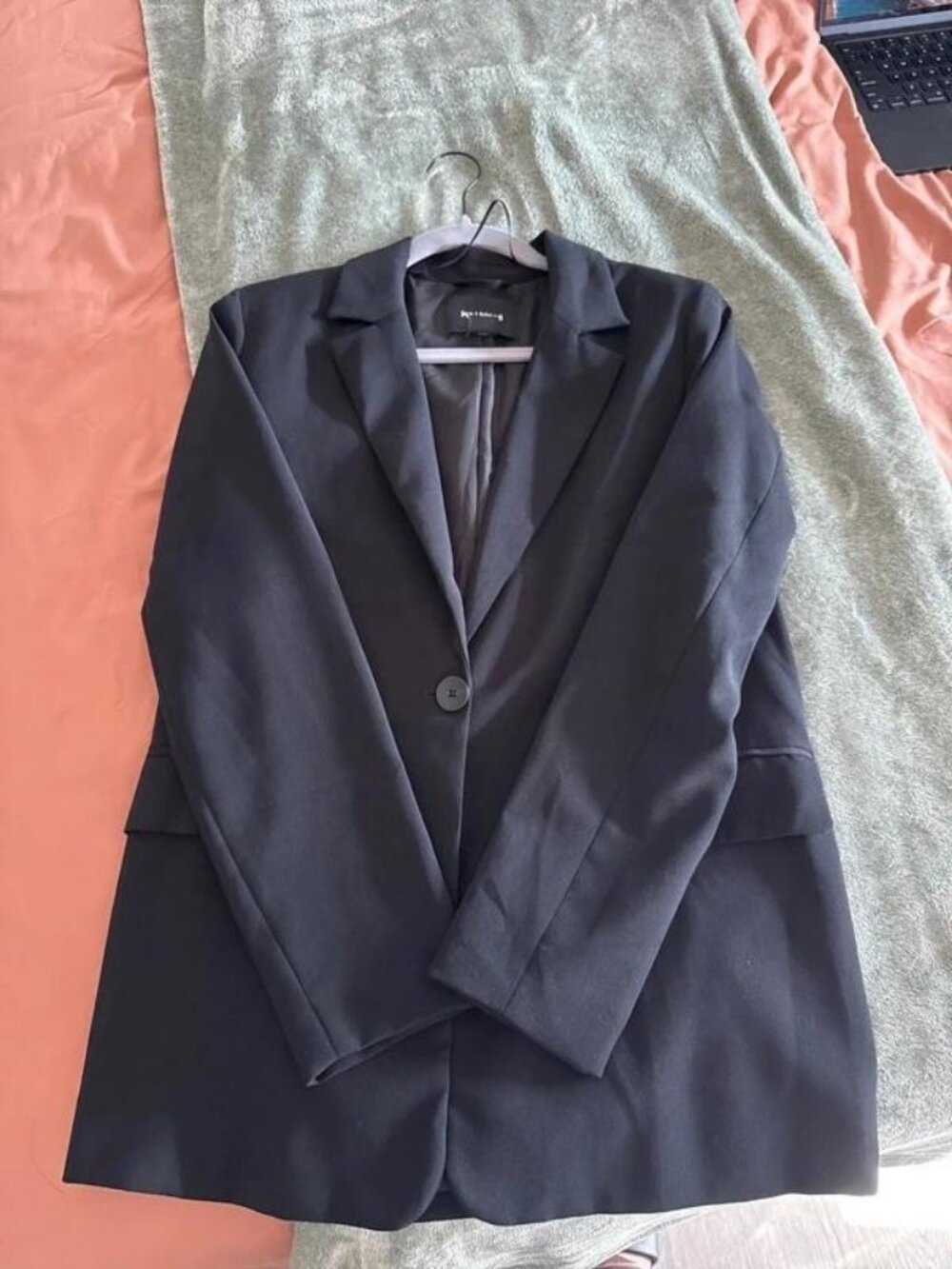 Pull & Bear Black Oversized Blazer – Chic Work Blazer, Size S